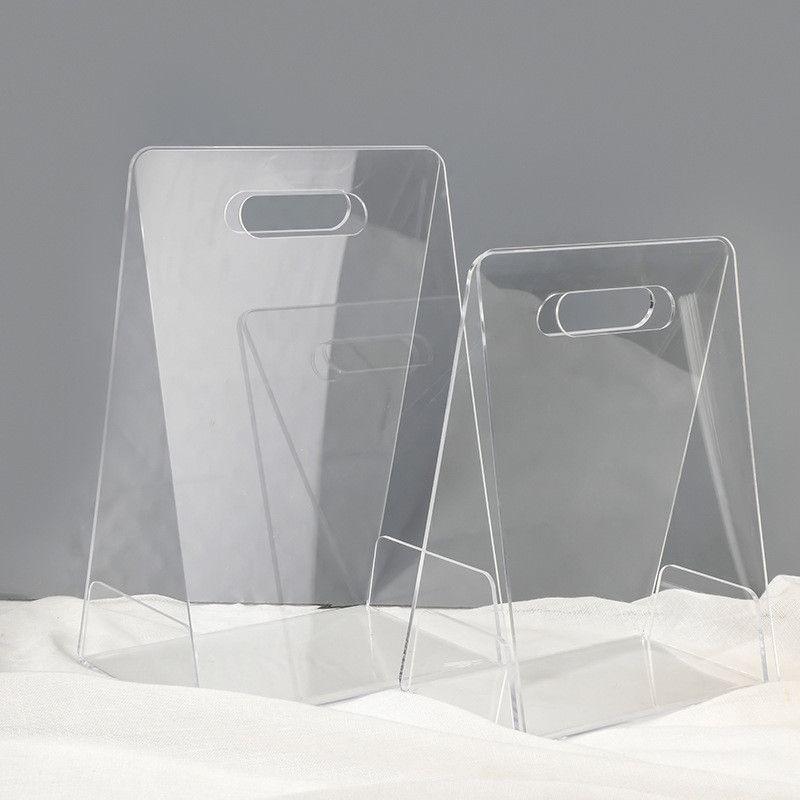Acrylic Giỏ Quà Tặng Mica Đựng Hoa - Túi Xách Hoa Mica Sang Trọng - Giỏ Mica Đựng Hoa Tươi - Giỏ Quà Mica