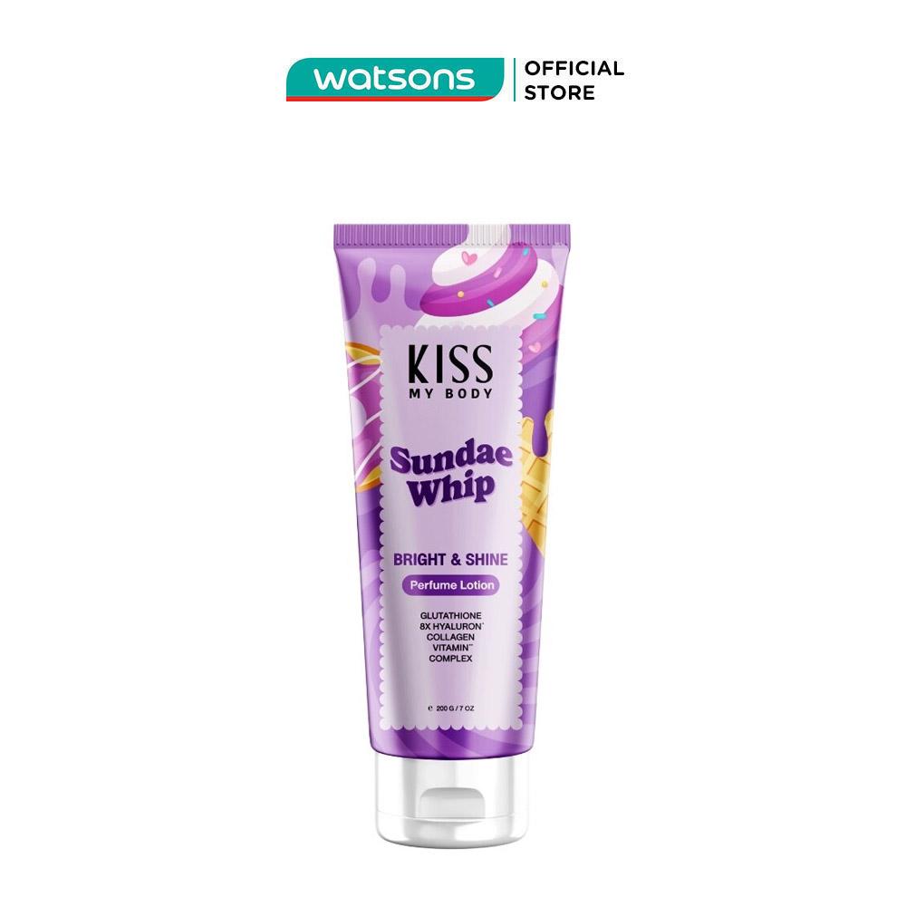 Dưỡng Thể Hương Nước Hoa Kiss My Body Bright &amp; Shine Perfume Lotion Sundae Whip 200g