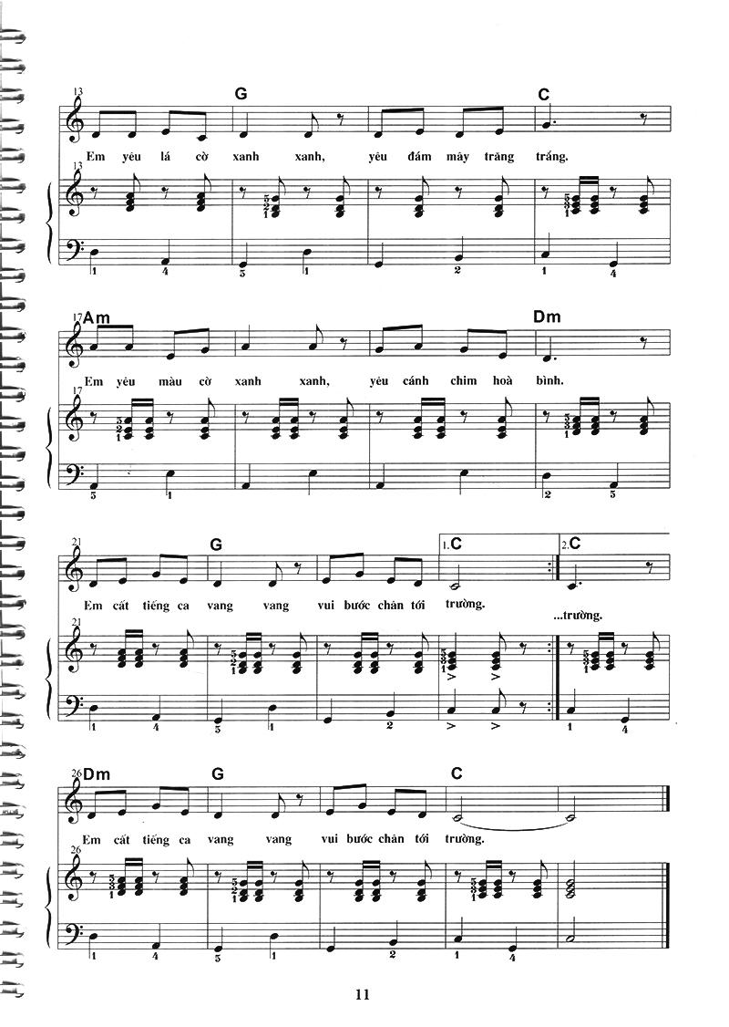 Sách Thực Hành Đệm Piano - Chủ Đề: Ca Khúc Thiếu Nhi (Phần 1)