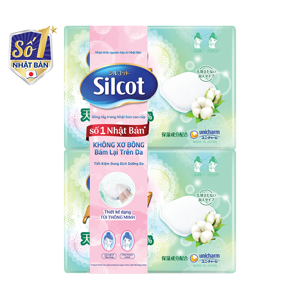 Combo 4 Bông tẩy trang cao cấp Silcot Premium hộp 66 miếng