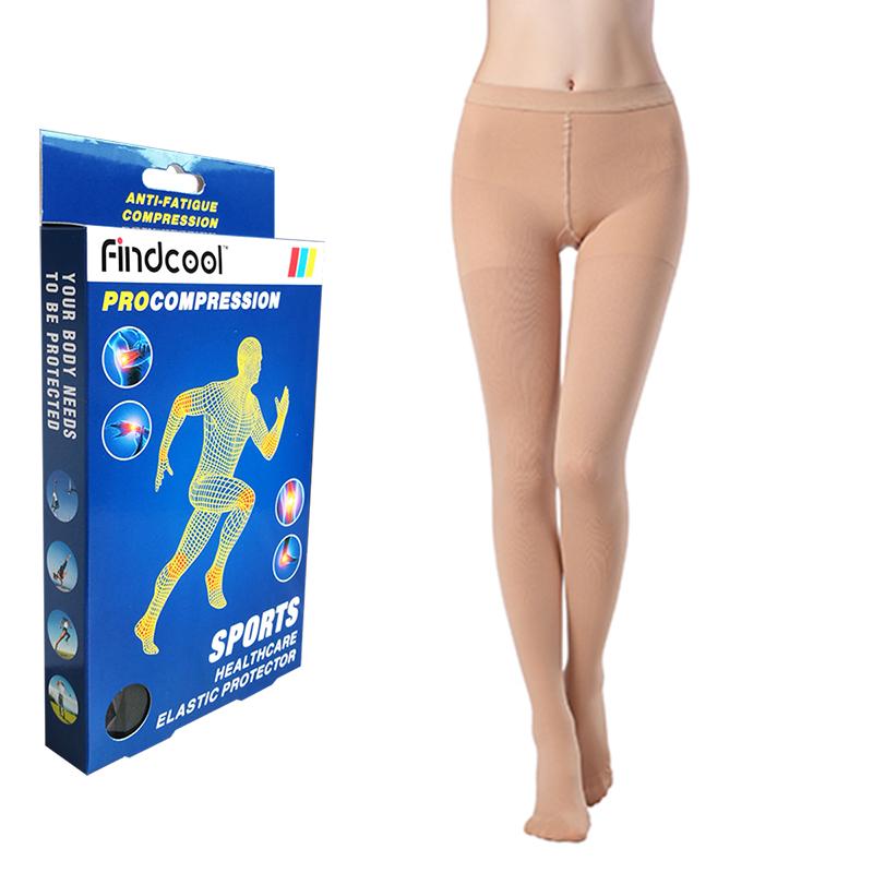 Findcool Nén Quần 20-30mmHg Y Tế Vớ Áp Nylon Quần Nén Cổ Stovepipe Vớ