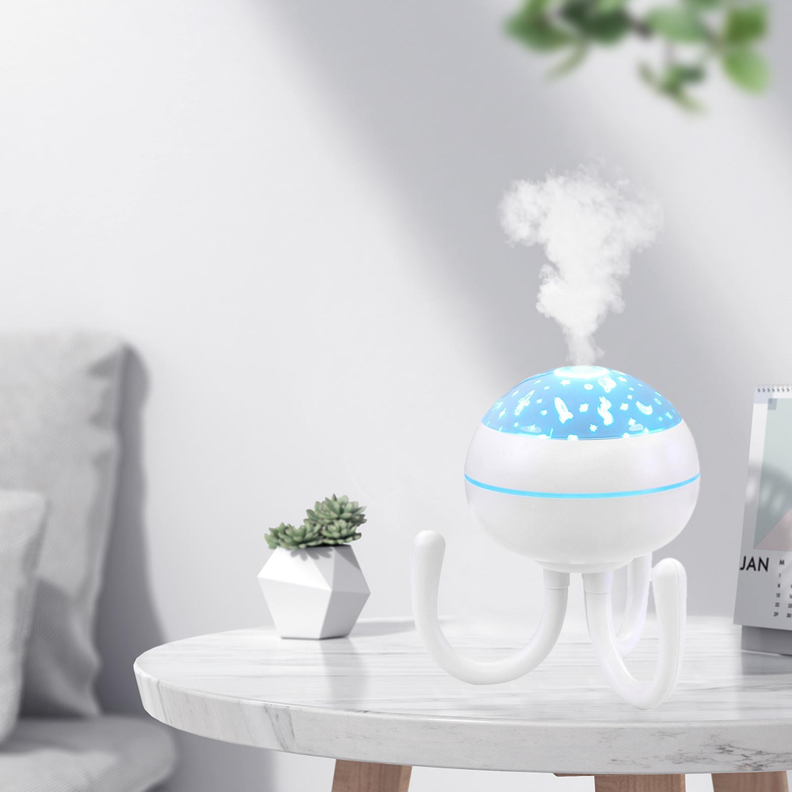 Portable Cool Mist Humidifier 200ml 7 Color LED Lights Changing for Office Travel Bedroom Car