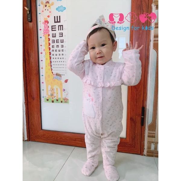 Sleepsuit nỉ nhung HARVEST xuất dư cho bé trai và bé gái