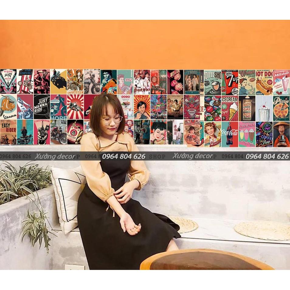 Hình dán tường poster tranh decor vintage trang trí phòng ngủ áp phích dán tường quầy bar POP.ART MARVEL 1013