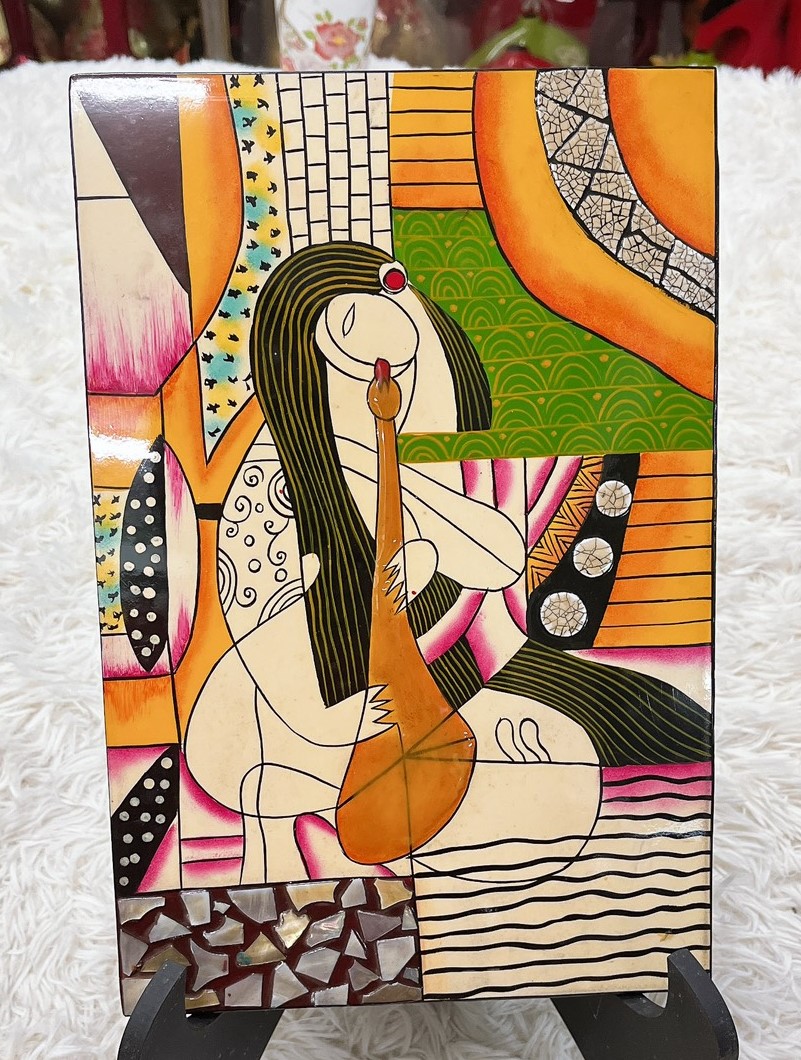 Tranh Sơn Mài - Họa Tiết PICASSO - Nghệ thuật trừu tượng - Size: 15x20 cm | 20x30 cm | 40x60 cm