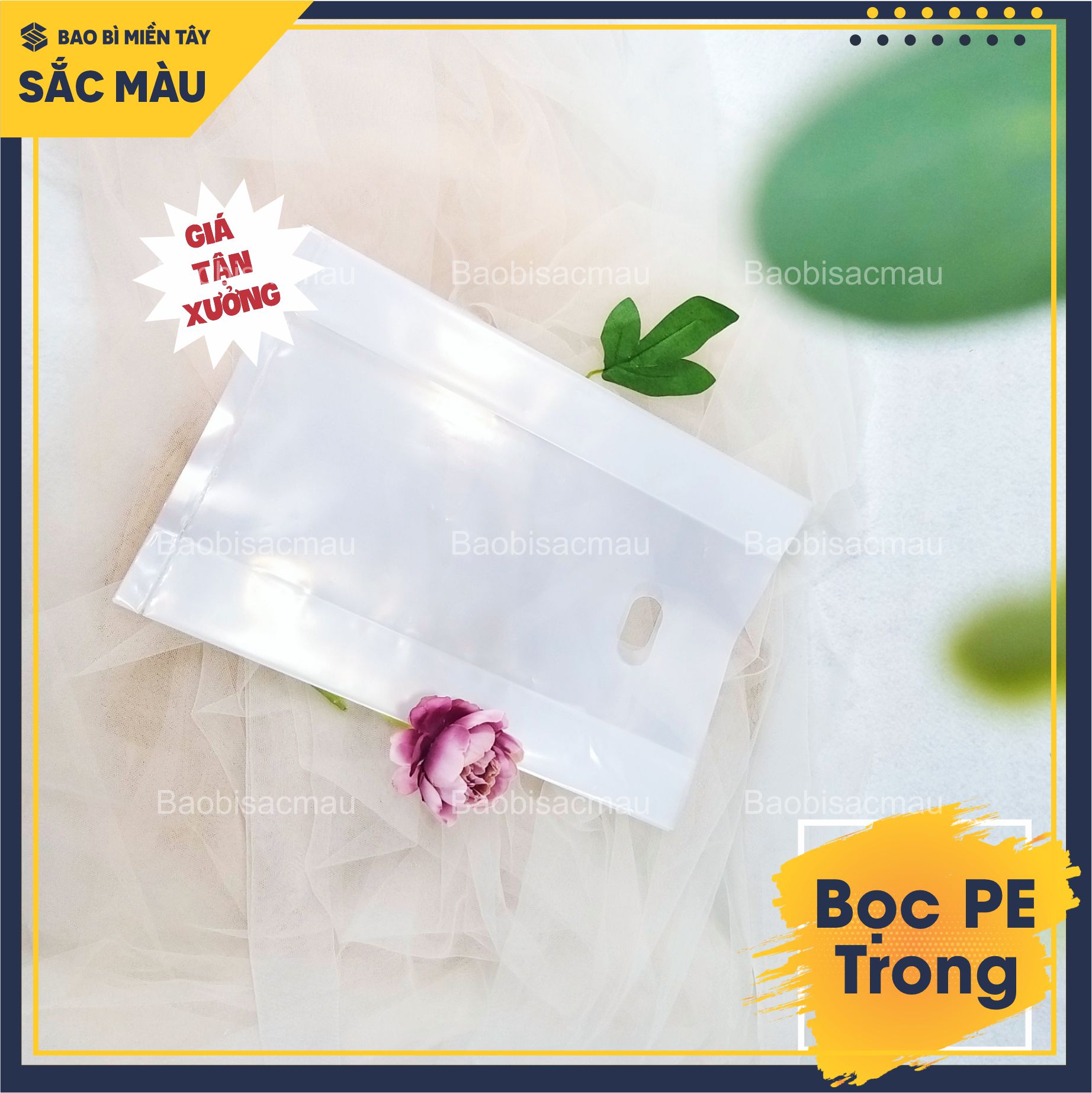 1Kg Túi Nilon PE dẻo màu hồng Pastel, trắng sữa, đen, trắng trong, cao cấp nhiều kích thước