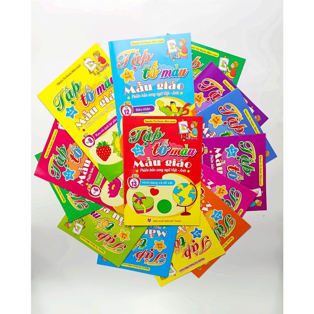 Sách Combo 14 cuốn tập tô màu mẫu giáo - ndbooks