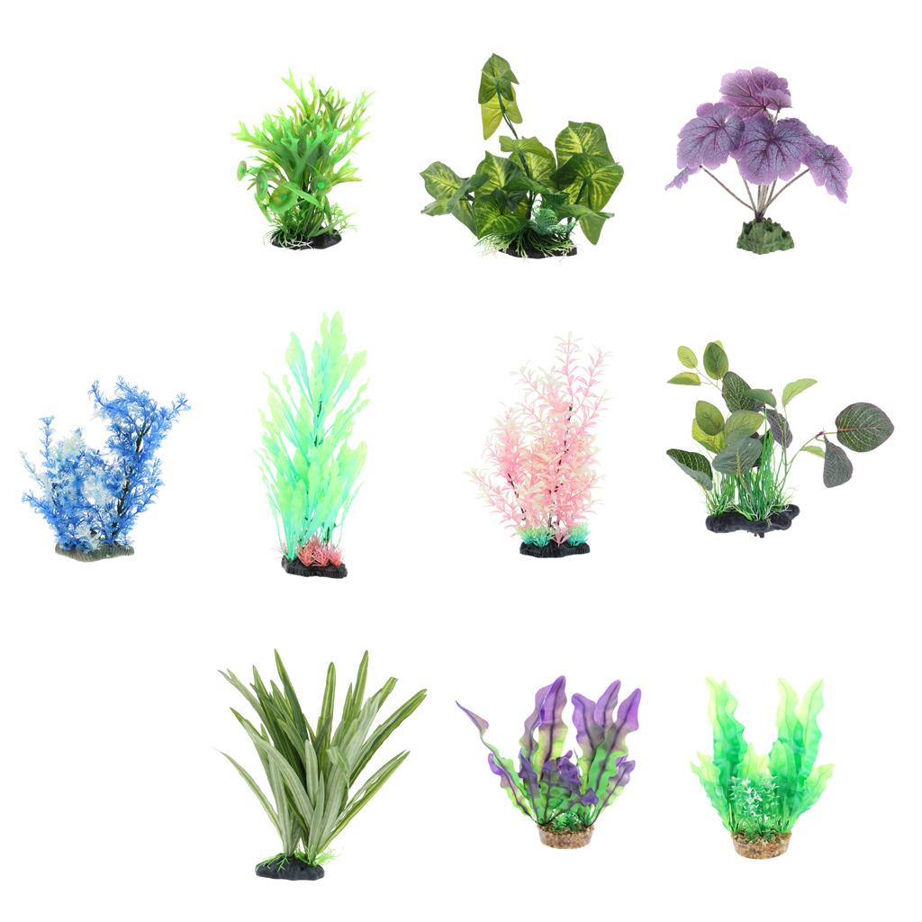 Plastic Plant Decoration for Aquarium Fish Tank Reptile Terrarium