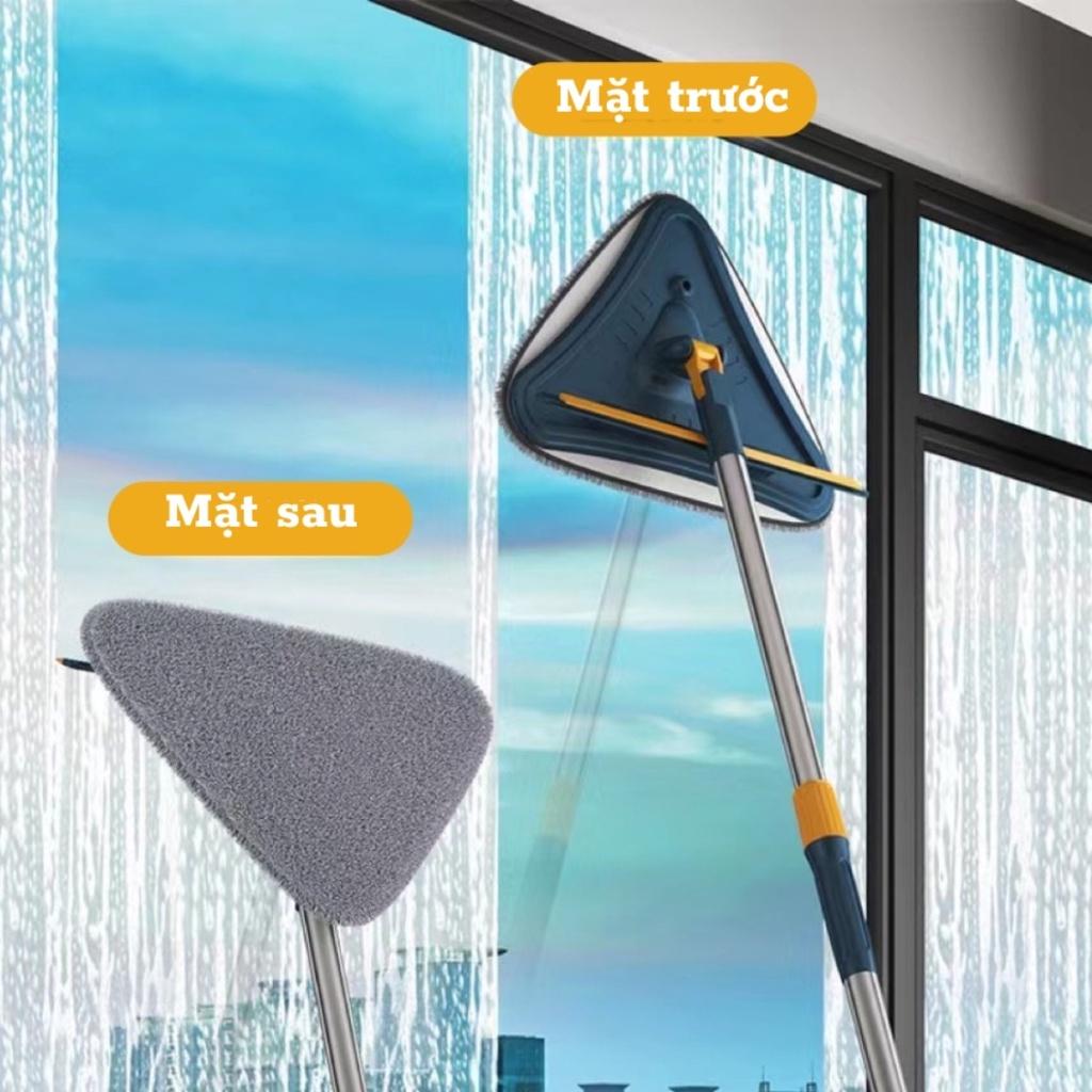 Chổi lau nhà thông minh 5in1 tam giác, chổi quét trần nhà,chổi chà sàn,lau kính thông minh xoay 360 độ chất liệu cao cấp
