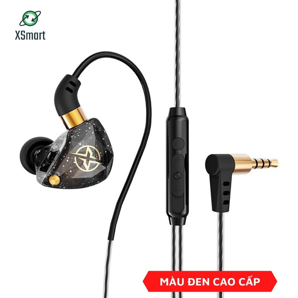 Tai Nghe Dây Nhét Tai Chống Ồn XSmart X6 Âm Thanh Siêu Bass Nghe Nhạc, Xem Phim, Chơi Game Cực Đã Tích Hợp Mic Lọc Âm, jack 3.5 - Hàng Chính Hãng