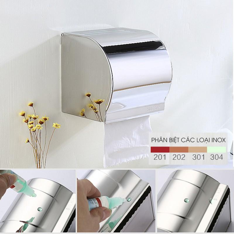 Hộp đựng giấy vệ sinh mẫu hộp kín bằng inox 304