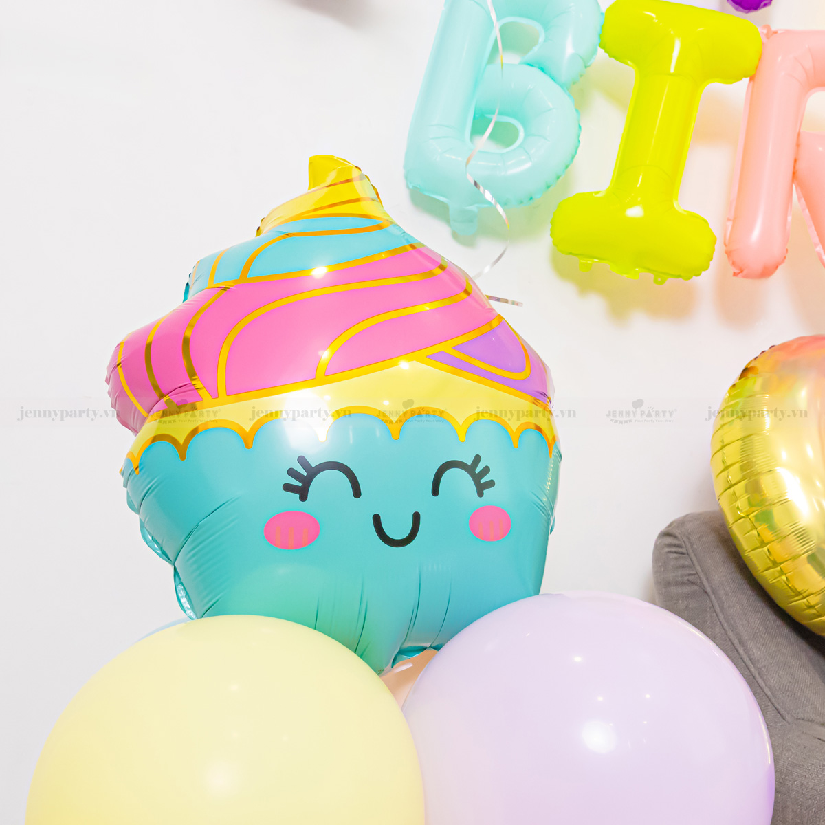 Set Trang Trí Sinh Nhật Cho Bé - Candy Macaron