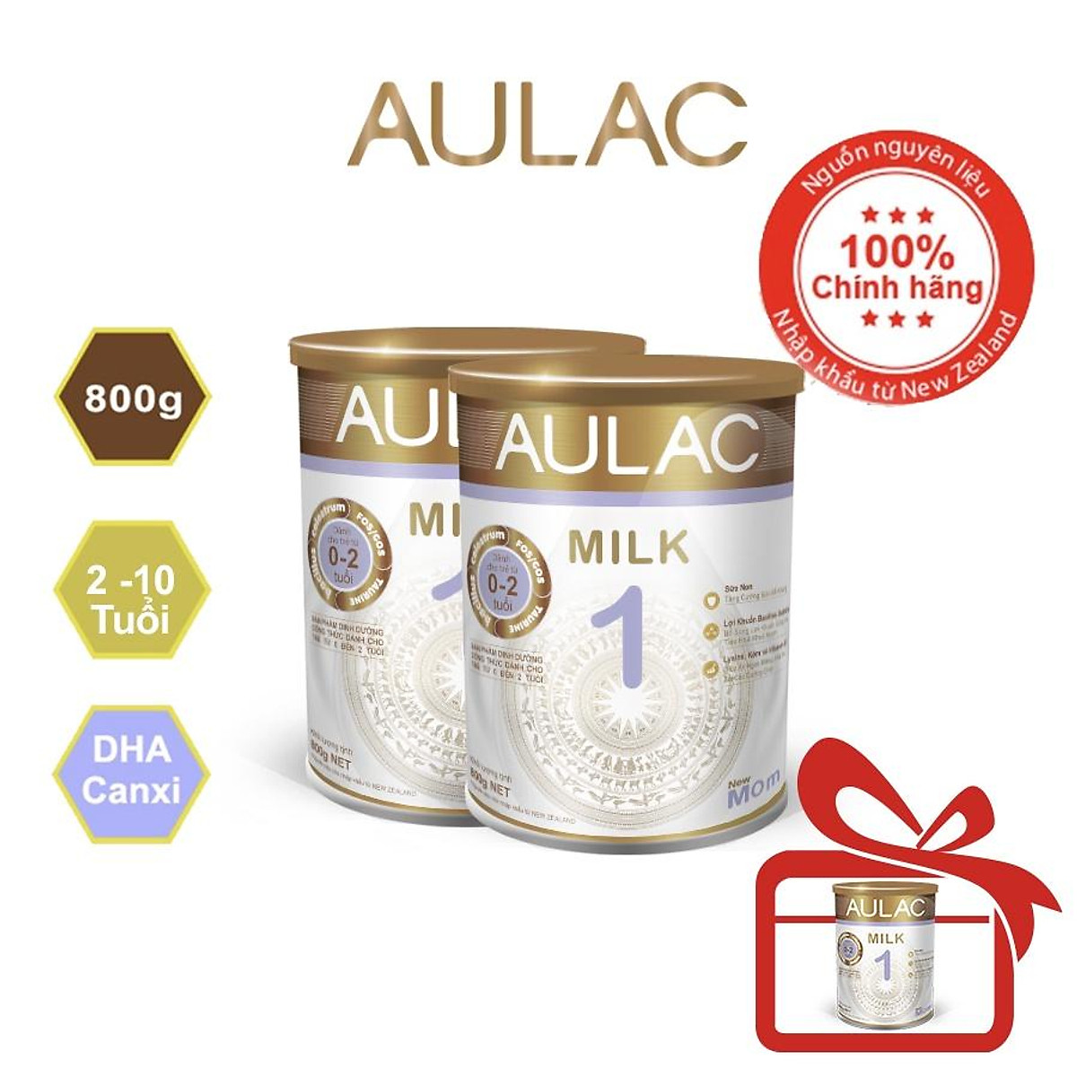 COMBO 4 HỘP AULAC MILK 1 - 800G