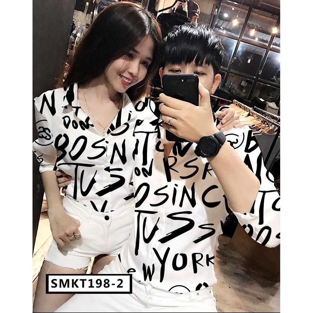 Áo Sơ Mi Cặp Dễ Thương