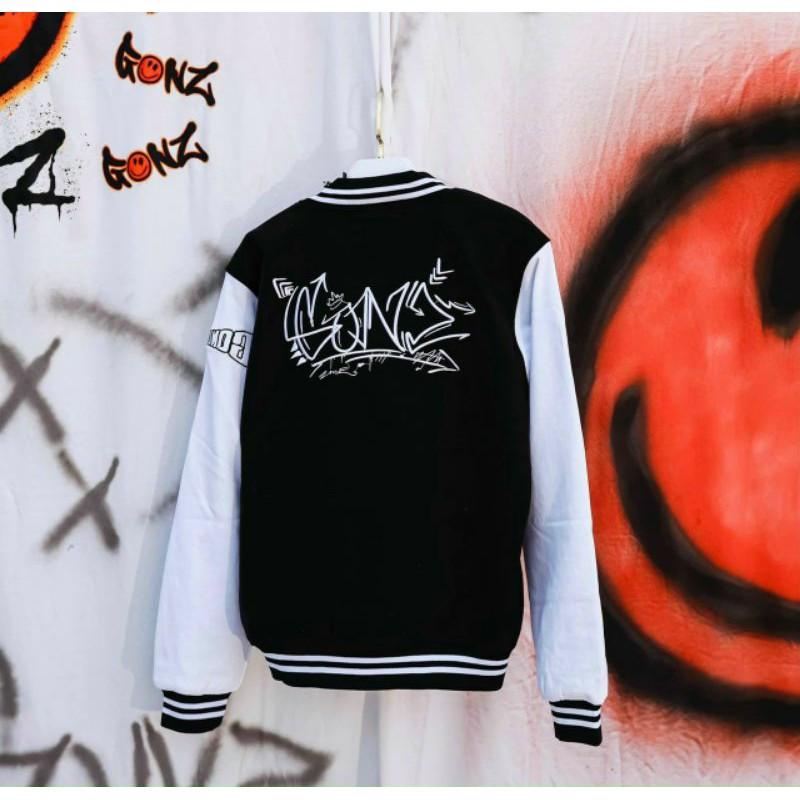 Áo khoác dù Varsity GonZ Bomber Nam Nữ Ulzzang Form Rộng