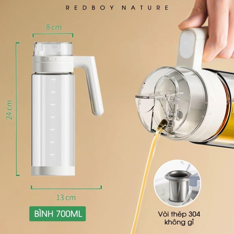 Bình thủy tinh chia vạch 700ml