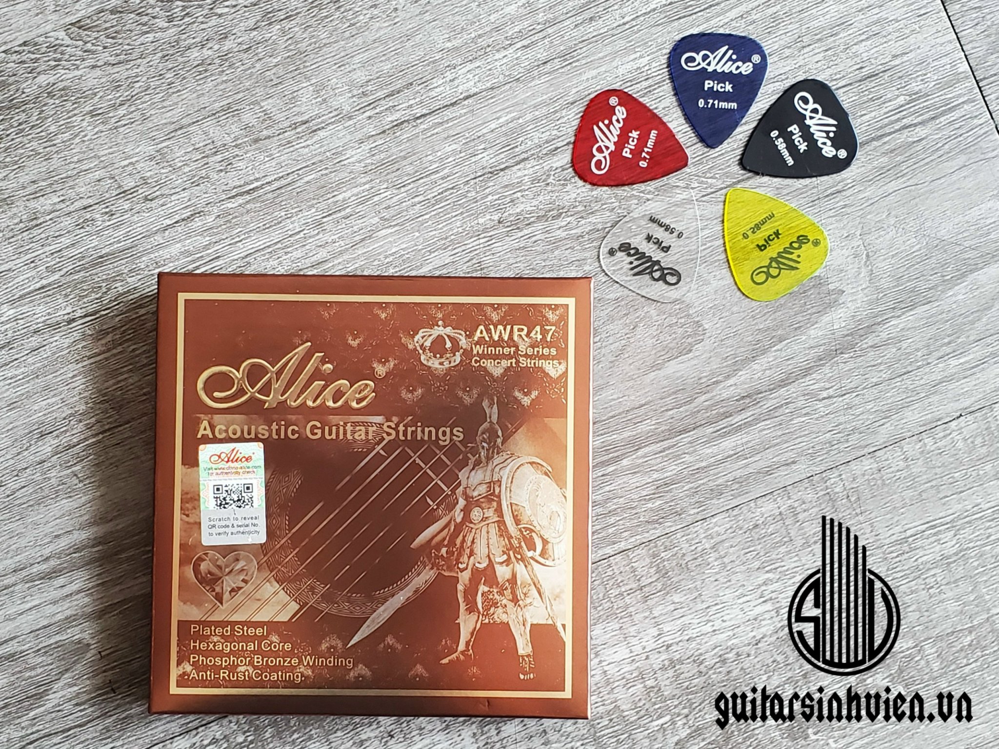 Dây đàn guitar acoustic chính hãng ALICE AWR47 - Đặt hàng tặng pick