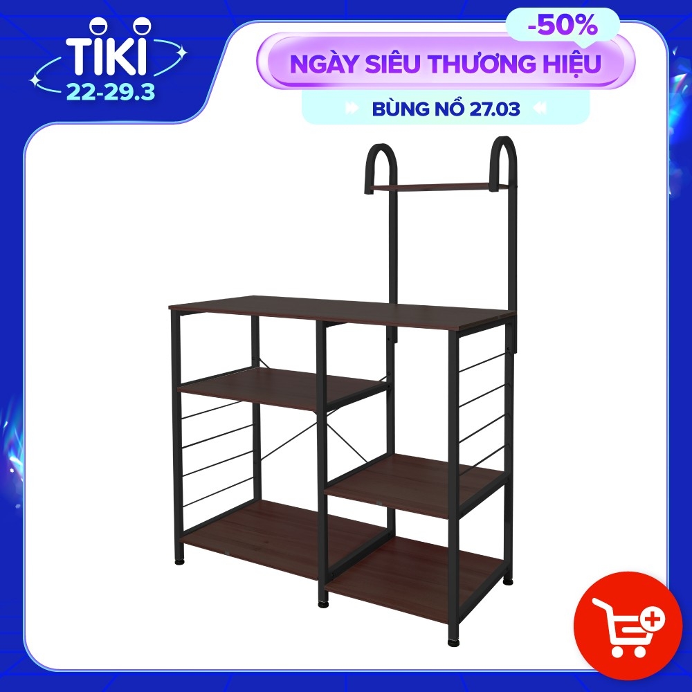 BG - Tủ kệ đa năng để đồ trong nhà bếp tiện lợi - Nâu vân gỗ - Model 1725