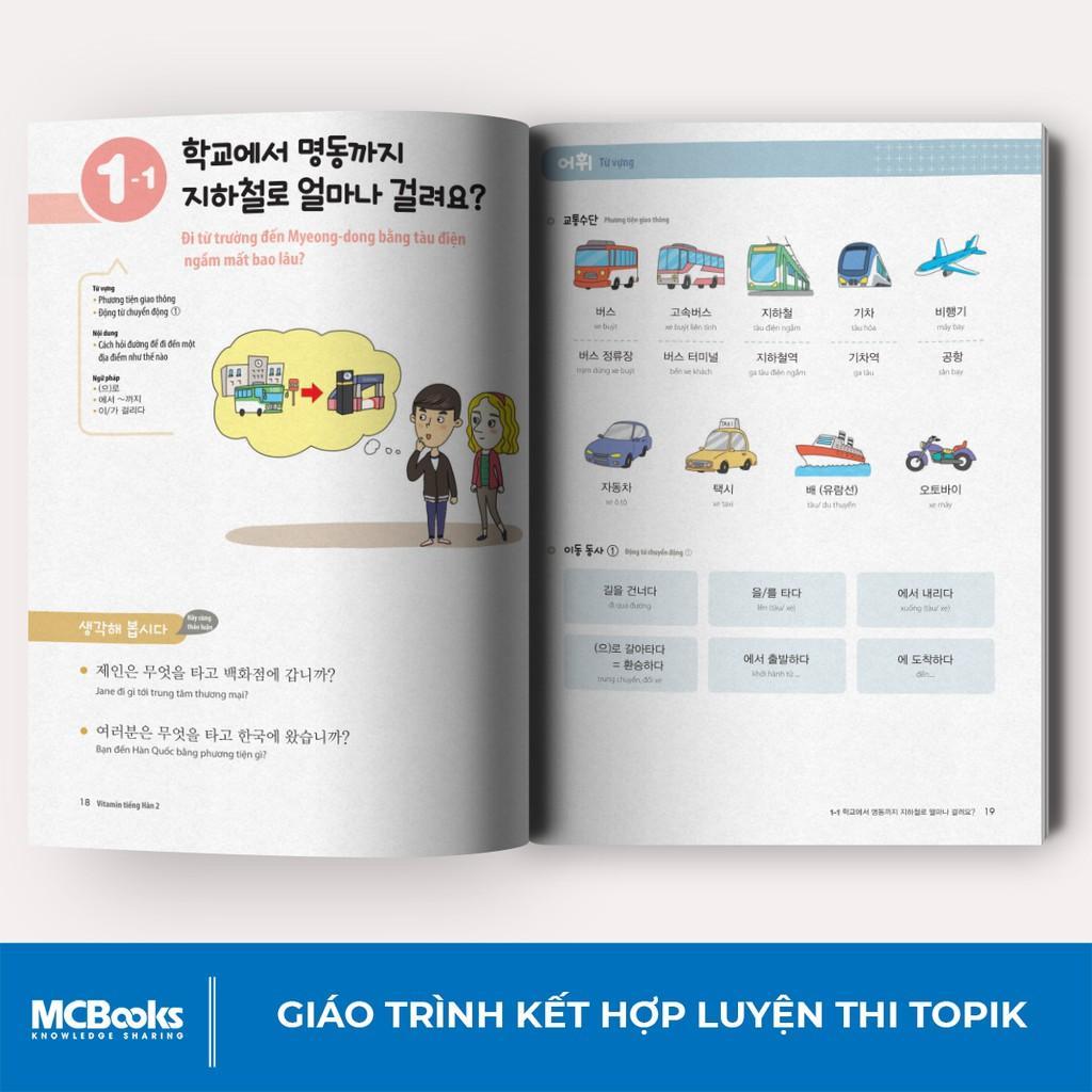 Vitamin Tiếng Hàn 2 Cho Người Mới Bắt Đầu - Học Kèm App Online - Bản Quyền