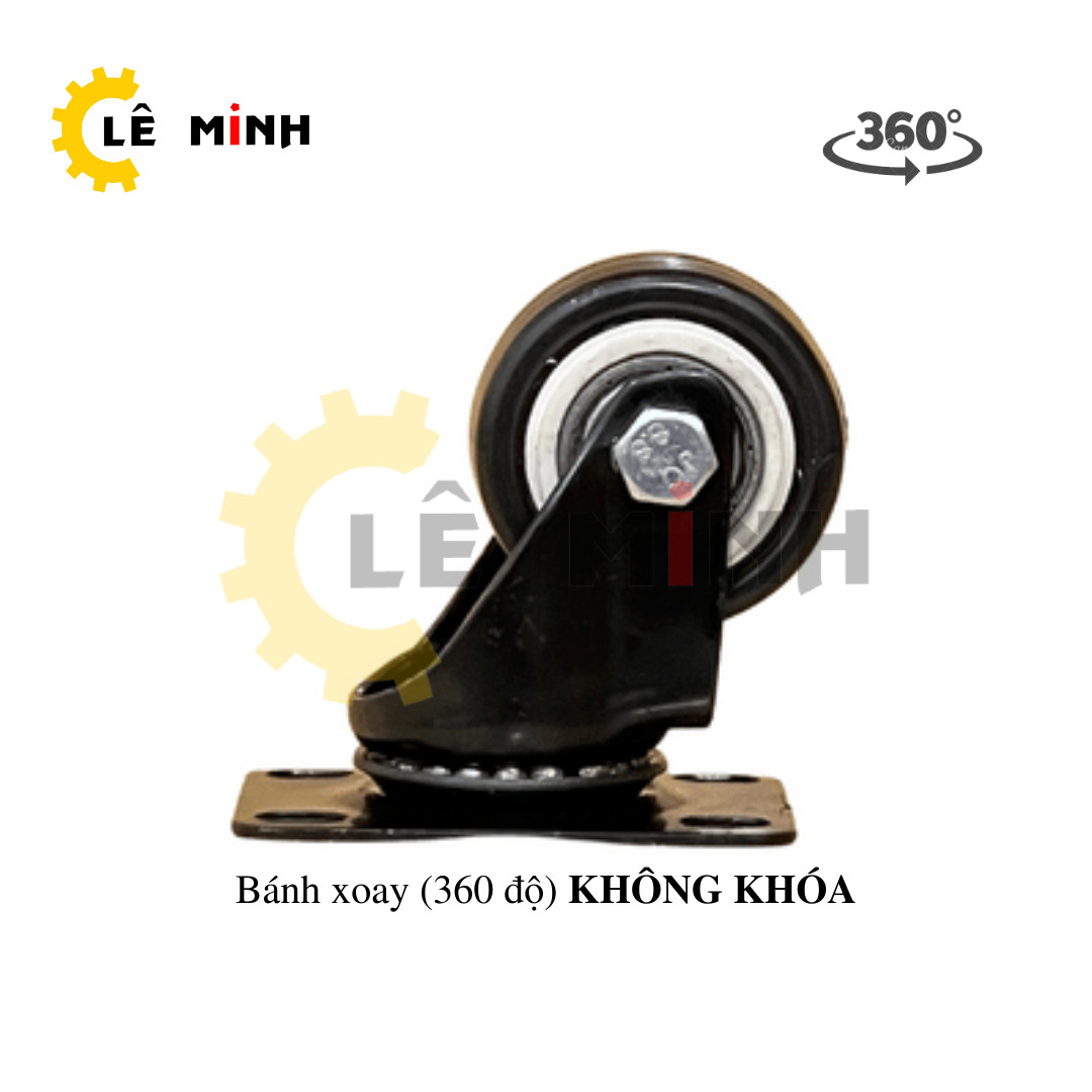 Bộ 4 Bánh Xe Đẩy Hàng  Nhựa PP Loại Tốt - 4cm, 5cm - Có khóa Chống Trượt