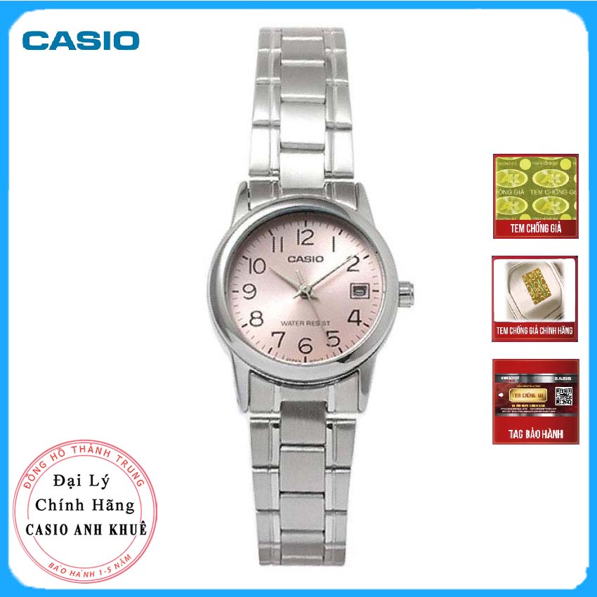 Đồng Hồ Nữ Dây Thép Không Gỉ Casio STANDARD LTP-V002D-4B