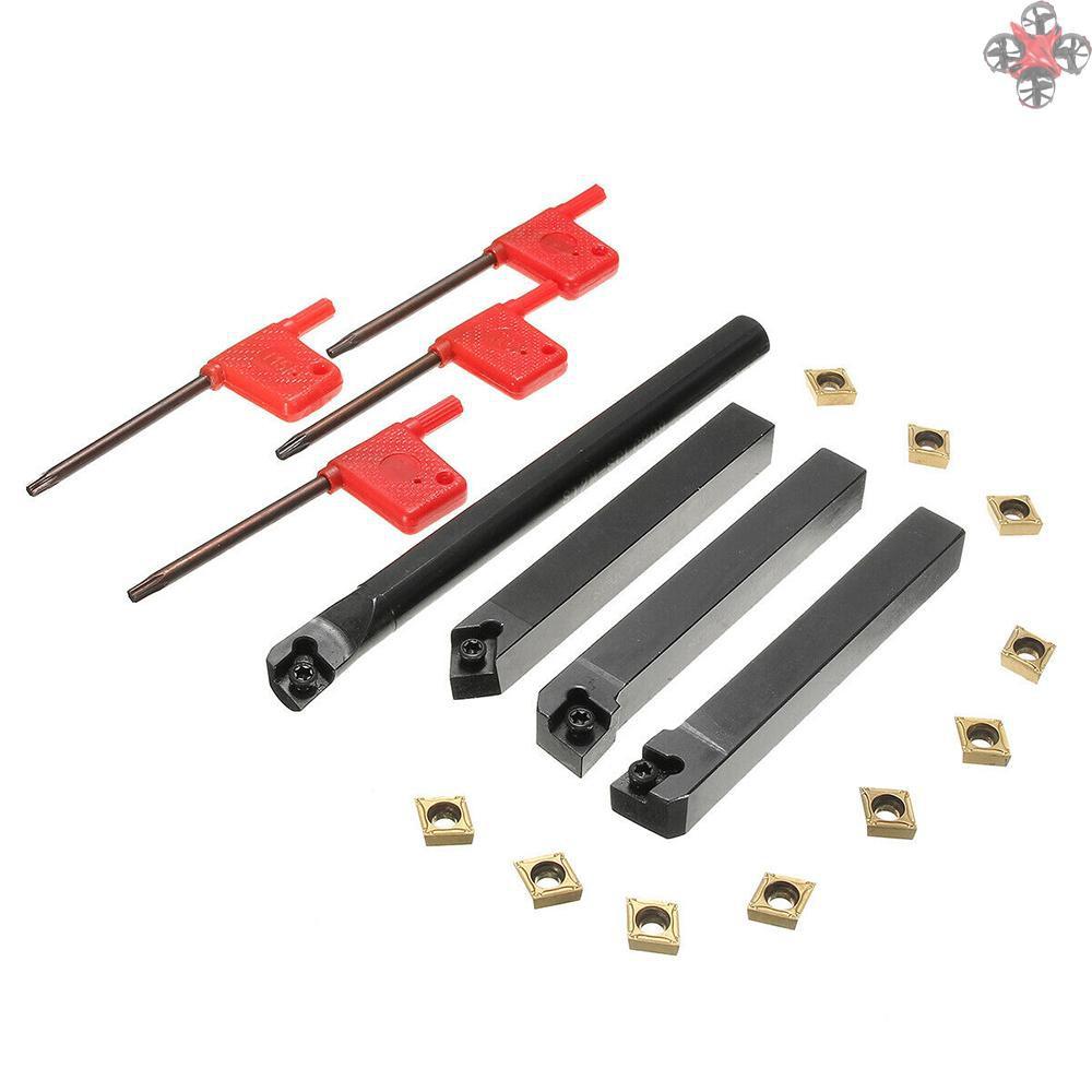 Bộ 4 cán dao tiện + đầu chèn CCMT09T30 + cờ lê T15