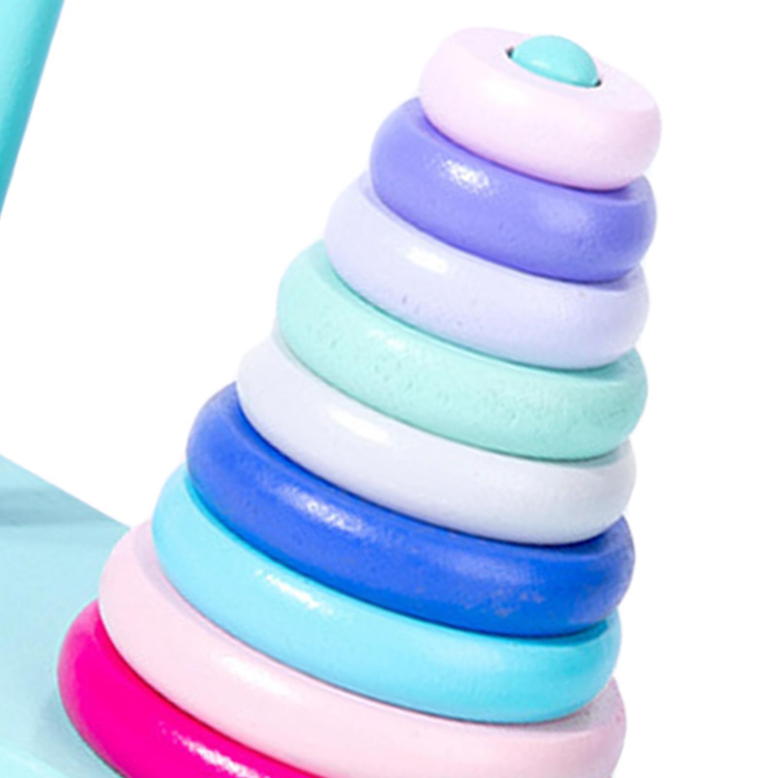Stacking Rings Toy Stacker for Toddlers Color Recognition Blocks Gifts