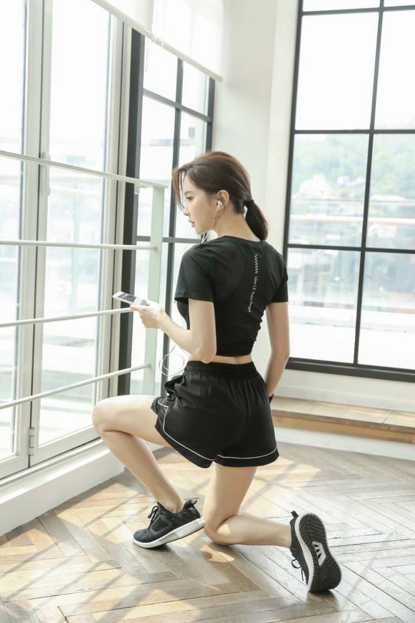 Set bộ đùi tập gym-yoga -tennis phối lưới cao cấp mát rượi