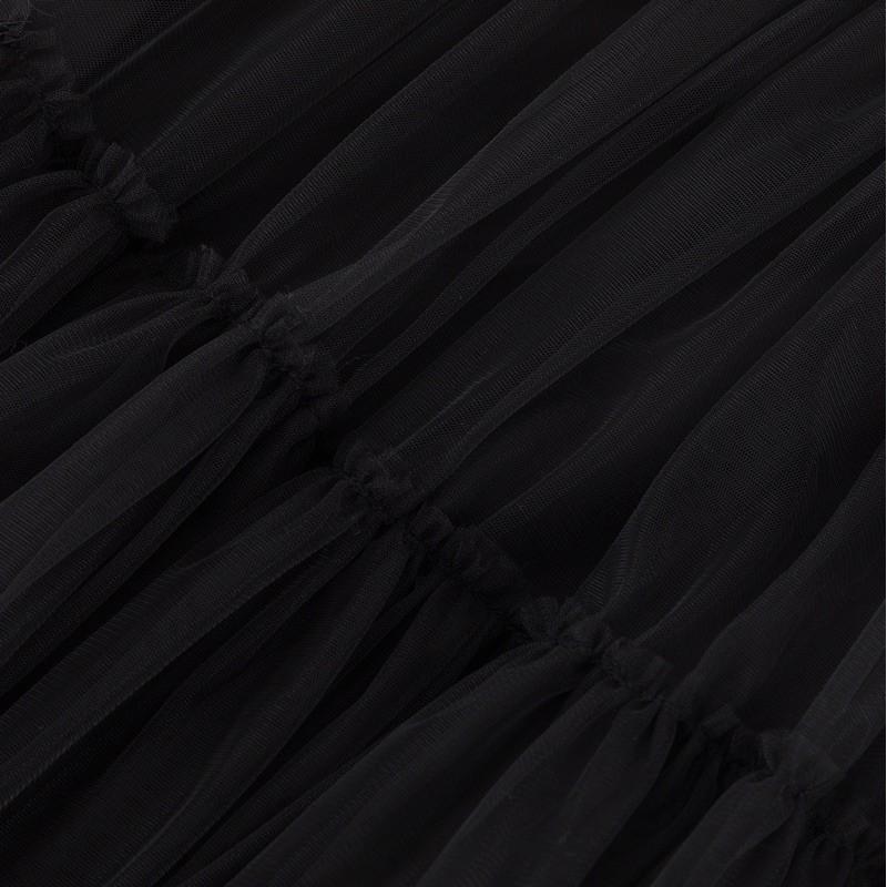Chân váy dài 3 tầng phối lưới đen tingoan DAYDREAMING SWEETIE SKIRT/BL