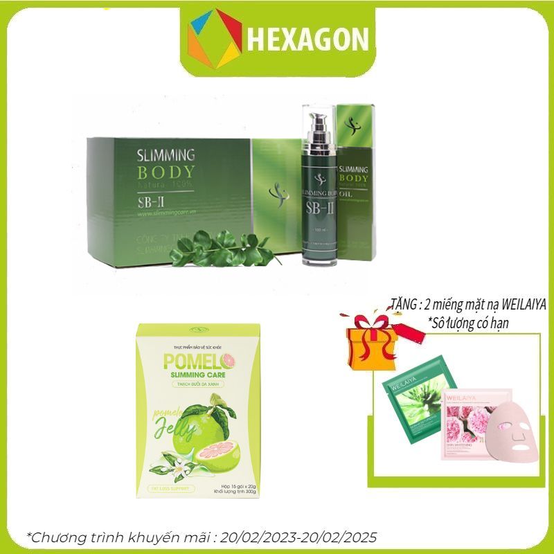 Combo Bộ Ủ Nóng Tan Mỡ SLIMMING BODY 2 hỗ trợ giảm mỡ Bụng Đùi và Thạch bưởi da xanh Pomelo Slimming Care hỗ trợ giảm cân an toàn