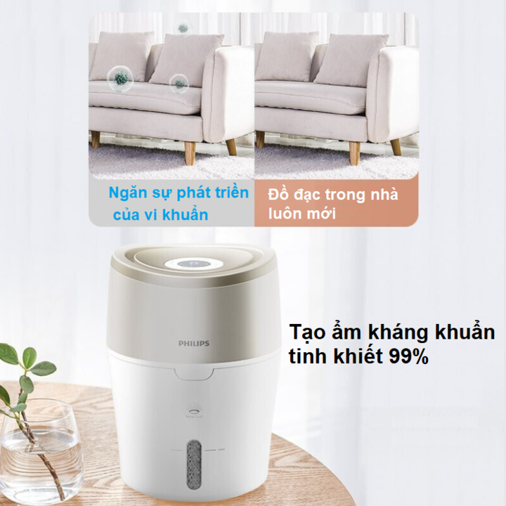 Máy tạo độ ẩm NanoCloud cao cấp Philips HU4803/00, Công suất 15W, Công nghệ Nano Cloud [Bảo hành 12 Tháng, Hàng chính hãng]