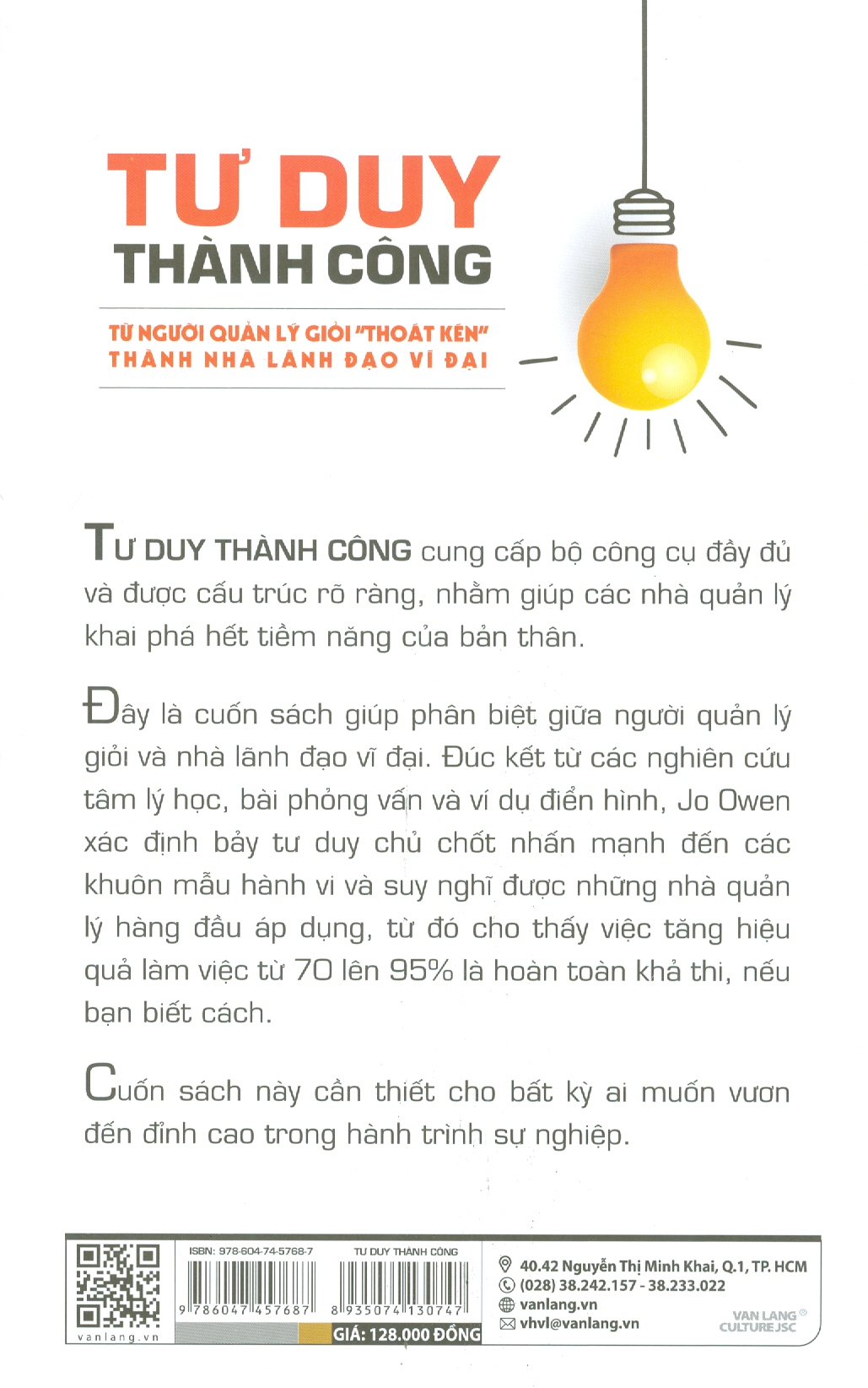 Tư Duy Thành Công - Từ Người Quản Lý Giỏi &quot;Thoát Kén&quot; Trở Thành Nhà Lãnh Đạo Vĩ Đại