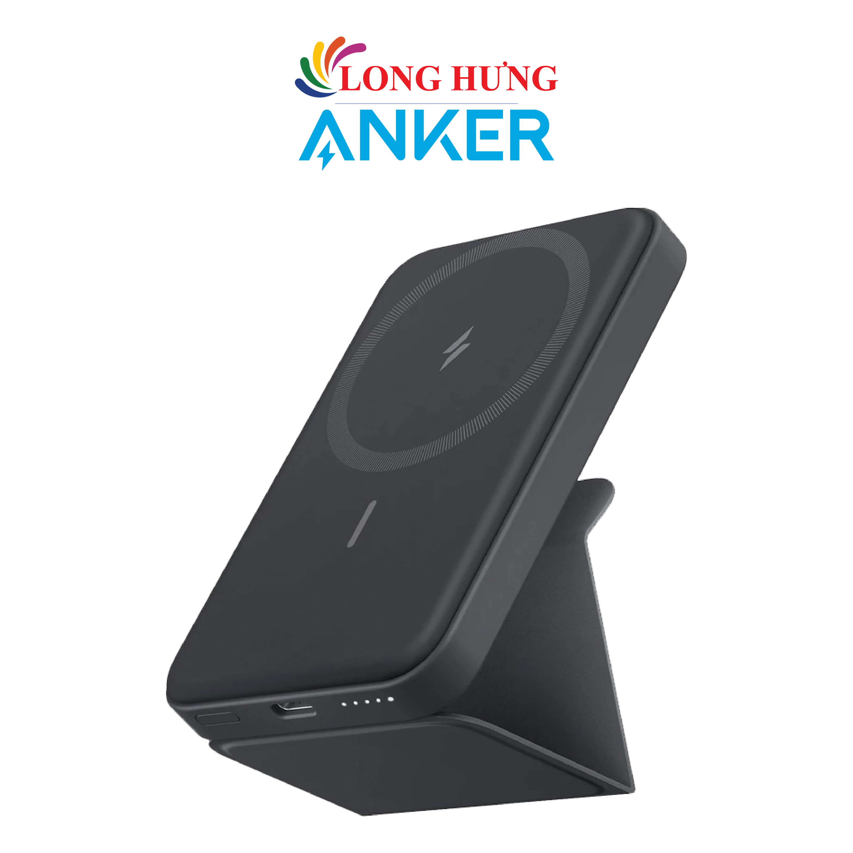 Sạc dự phòng có chân đế từ tính không dây Anker 622 MagGO 5000mAh A1611 - Hàng chính hãng