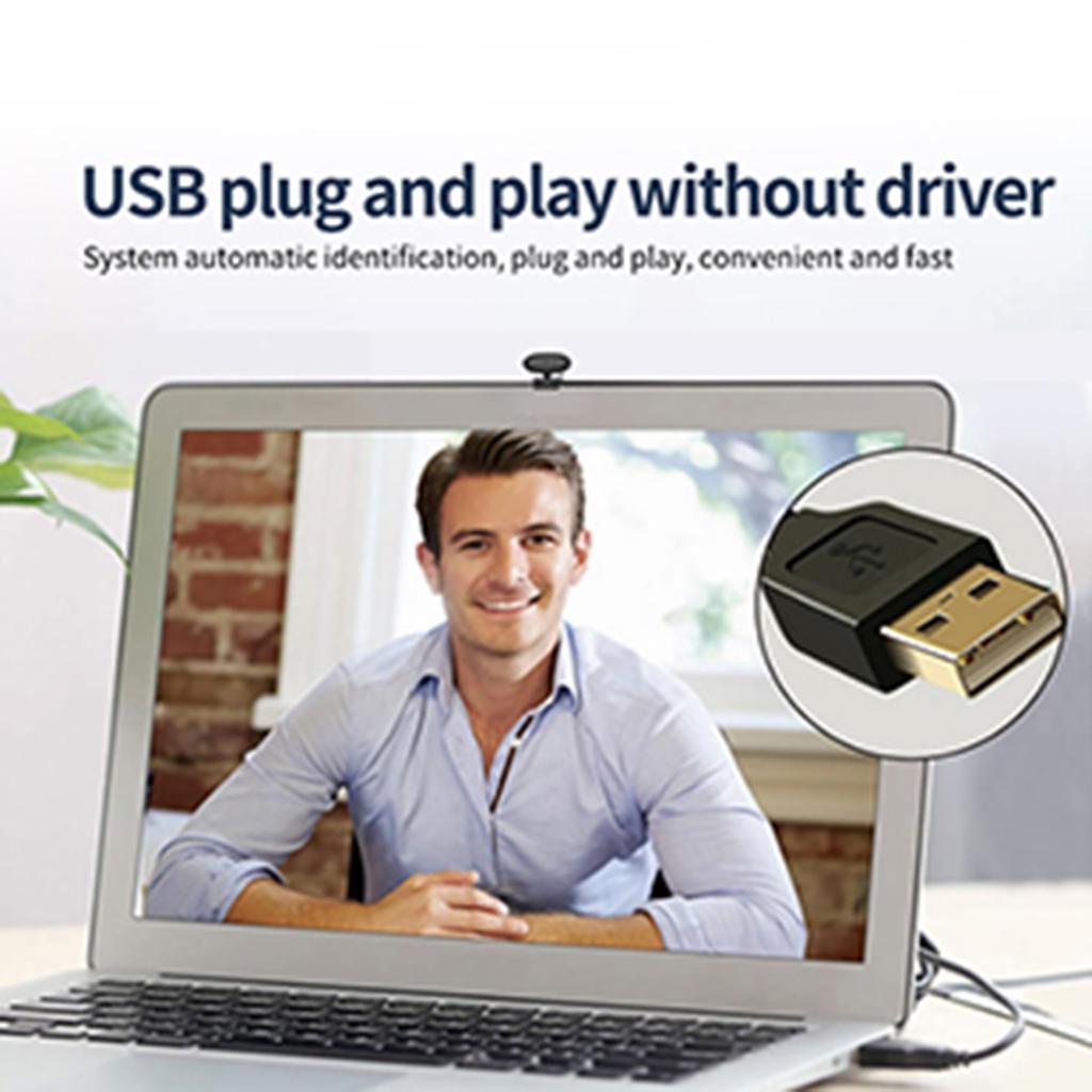 USB 2.0 Camera with Microphone for Computer PC Laptop Desktop