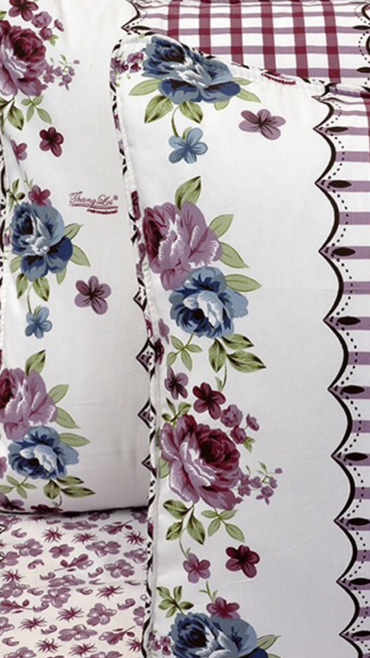 Bộ Drap kèm mền 100% Cotton cao cấp có đủ size - HT hr- tím