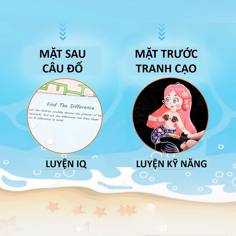 Sách tranh cạo nhiều chủ đề, phong cách độc đáo - Đồ chơi trí tuệ - Đồ chơi giáo dục