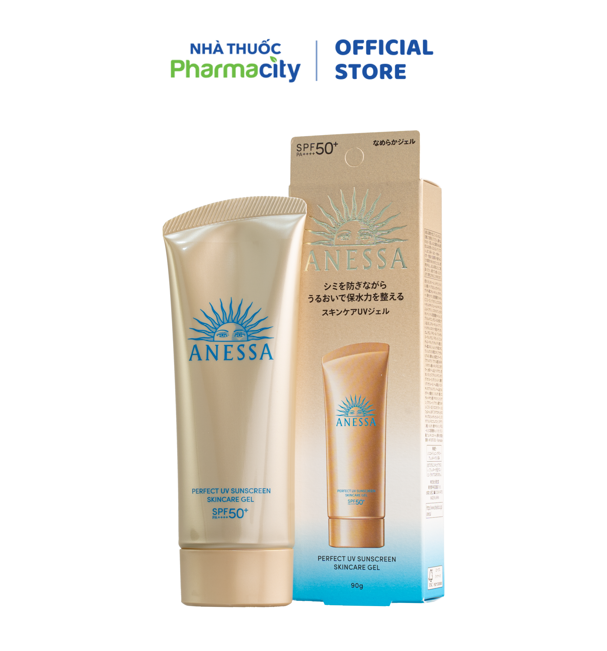 Gel chống nắng ANESSA Perfect UV Sunscreen dưỡng ẩm bảo vệ hoàn hảo SPF50+/PA++++ (Tuýp 90g)