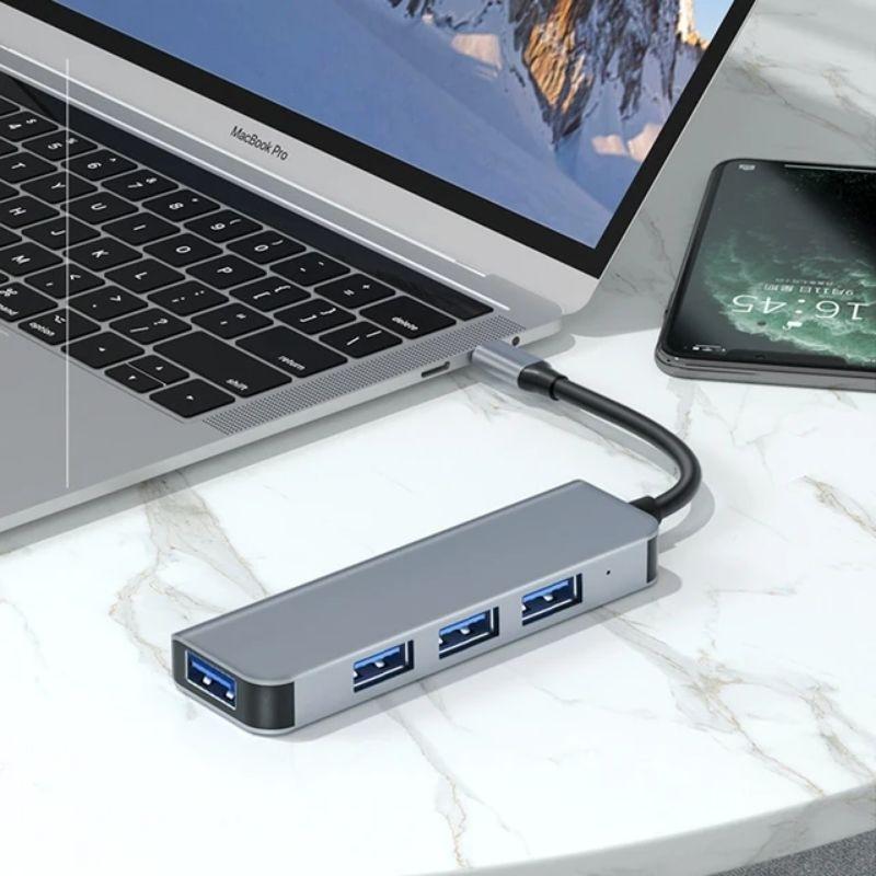 HUB Type C và HUB USB 3.0 tốc độ cao TEKKIN cổng chia usb mở rộng  - hàng chính hãng