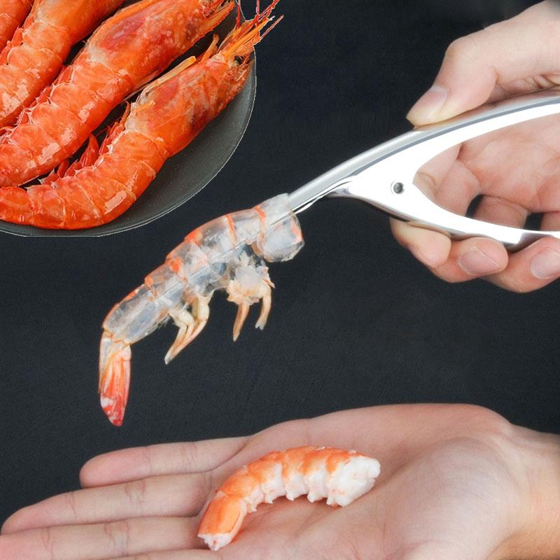 Dụng Cụ Tách Vỏ Tôm Tiện Lợi Bằng Thép Không Gỉ
