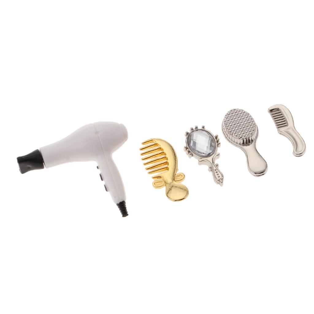 5 Pieces Salon and Make Up Accessories Styling Supply for 1:12 Dolls House