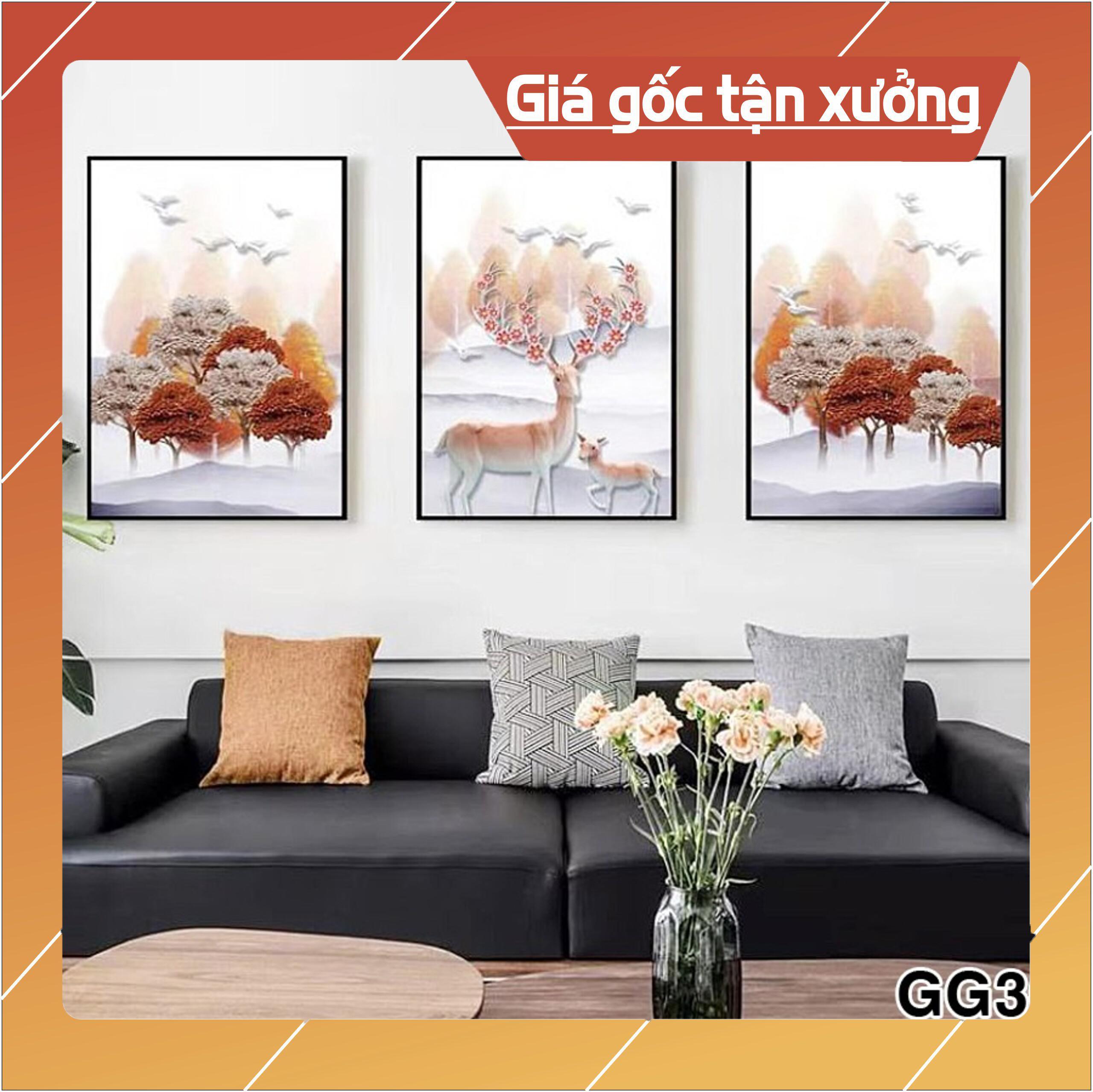 Bộ tranh treo tường phong thủy trang trí nội thất đẹp nhất thị trường ĐL 17