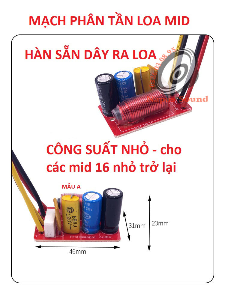 BỘ 2 MẠCH PHÂN TẦN TRUNG MID M113A HÀN SẴN DÂY - PHÂN TẦN LOA MID - PHÂN TẦN MID GIÁ RẺ