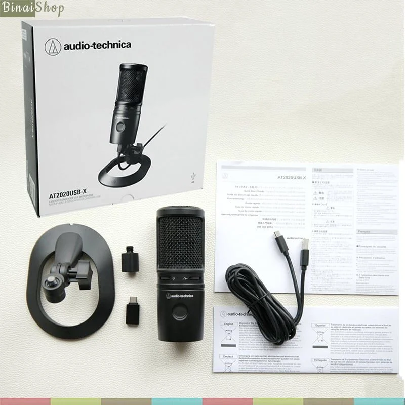 Audio Technica AT2020USB-X - Micro Condenser USB Cho Nhà Sáng Tạo Nội Dung - Hàng chính hãng