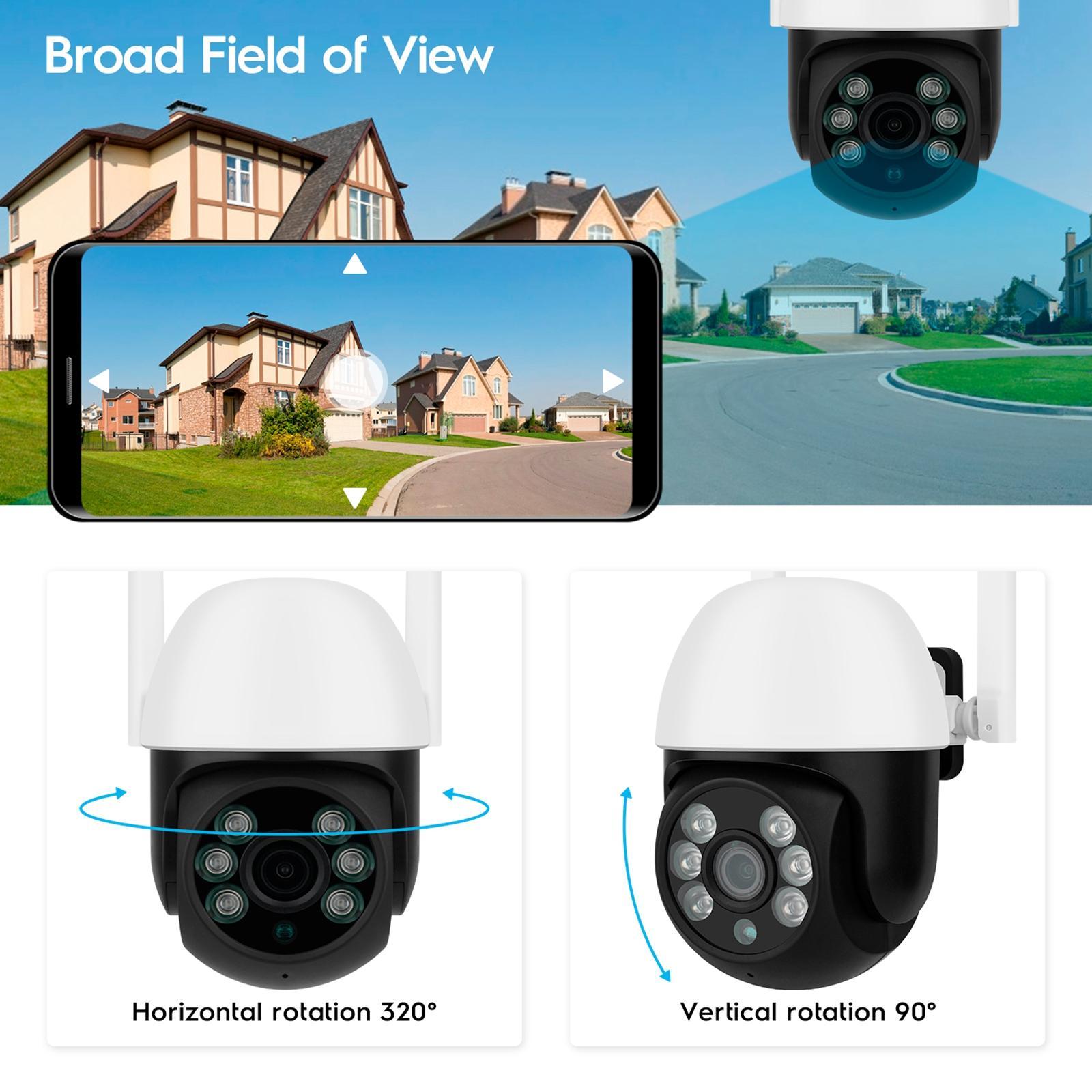 Outdoor Camera Wireless WiFi Home Plug-Eu Weatherproof Pan Tile