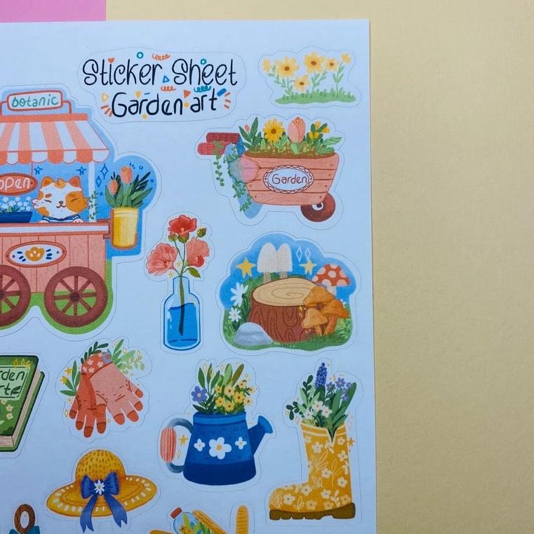 sticker sheet garden art - chuyên dán, trang trí sổ nhật kí, sổ tay | Bullet journal sticker - unim004