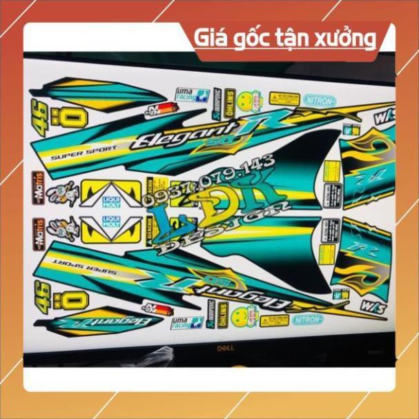 Tem rời elegant chữ R xanh đen 3 lớp ko bay màu bong tróc