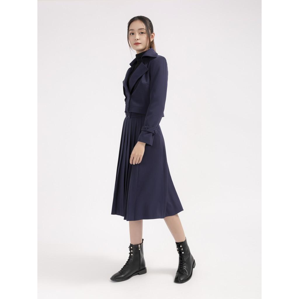 Giày Bốt Nữ Boot Da Dây Cúc 3Phân HAPAS - BOT357