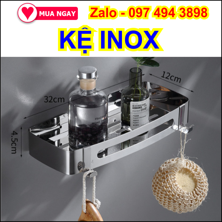 Giá inox gia dụng tiện ích kệ đựng đồ nhà vệ sinh, rửa chén ngăn nắp gọn đẹp sang trọng