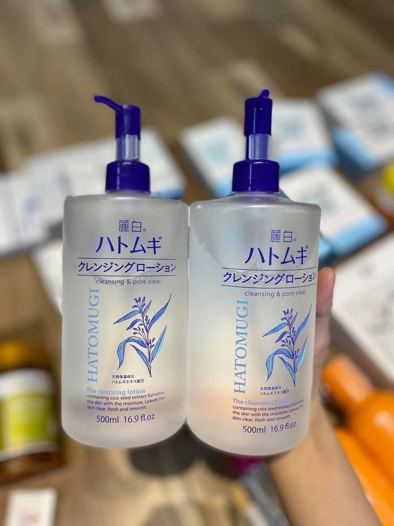 Nước Tẩy Trang Ý Dĩ Hatomugi Cleansing &amp; Pore Clear Lotion 500ml