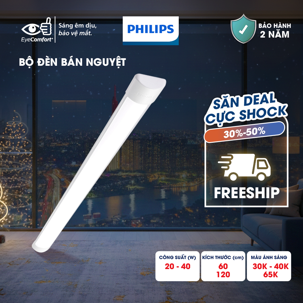 Đèn Bán Nguyệt Philips LED BN001C 20W 40W – 20W – 60cm – Ánh sáng trung tính